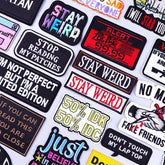 Bügelaufkleber - Slogans zum Aufbügeln